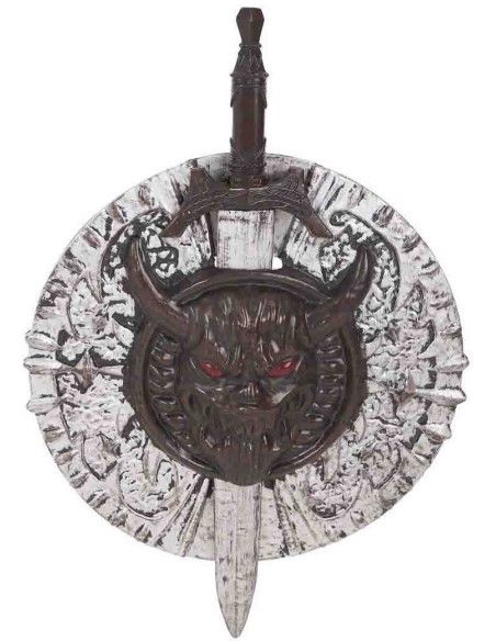 Escudo y Espada de Guerrero Vikingo de 53*74 cm