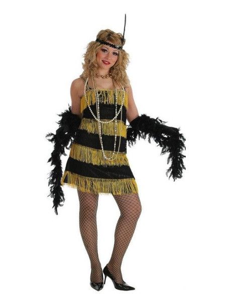 Disfraz de Charlestón Oro para Mujer - Disfraces para Espectáculos, Carnaval y Fiestas Temáticas - MisterDisfraz.com