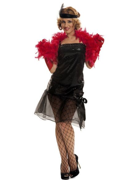 Disfraz de Cabaret negro para Mujer