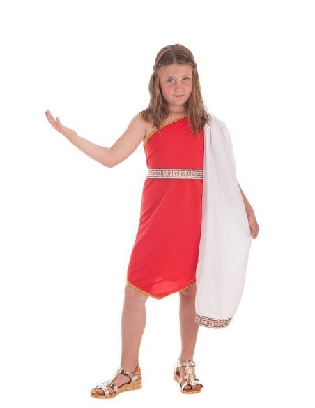 Disfraz de Romana Rojo para Niña