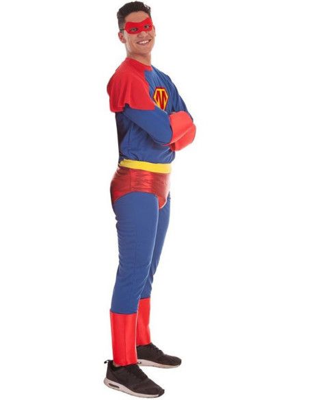 Disfraz de Súper Héroe Azul y Rojo para Hombre