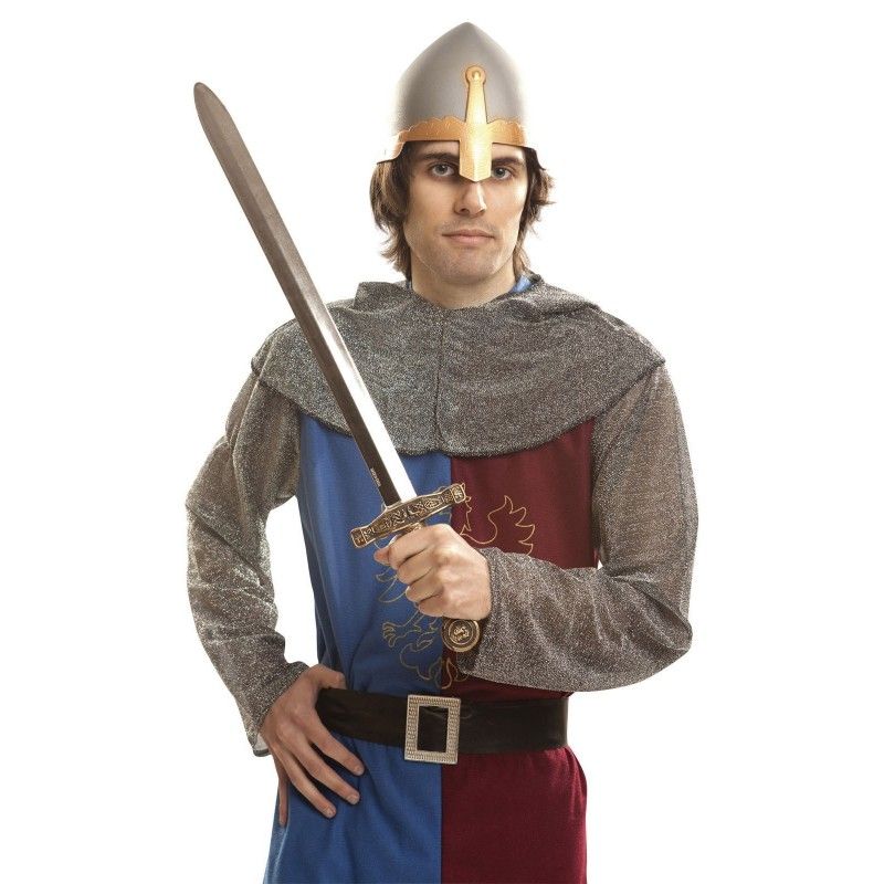 Casco Medieval Plateado