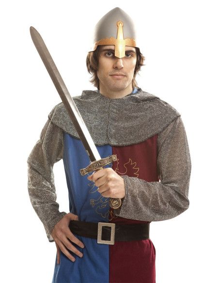 Casco Medieval Plateado