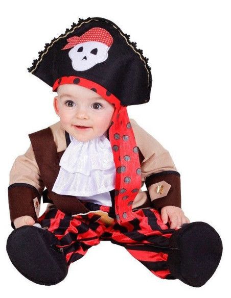 Disfraz de Capitán Pirata Bebé para 12/24 Meses - Disfraces de Piratas y Mosqueteros para Bebés - MisterDisfraz.com