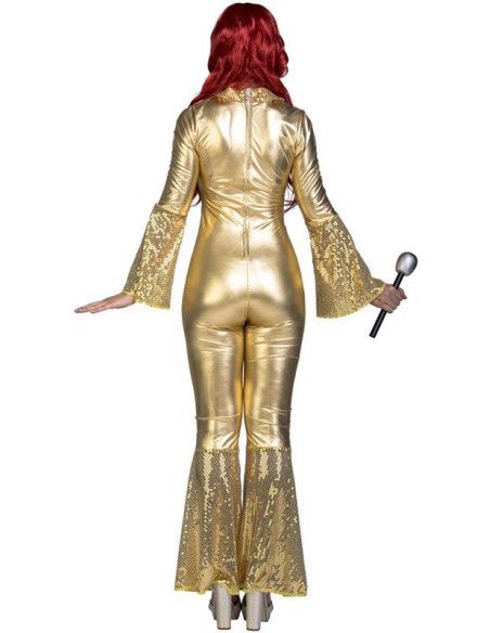 Disfraz Disco Dorado para mujer