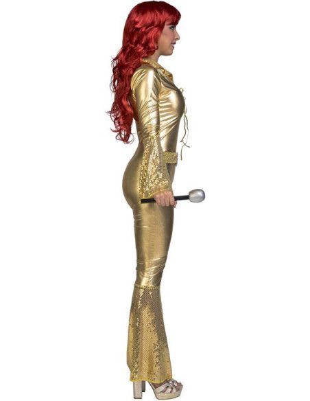 Disfraz Disco Dorado para mujer