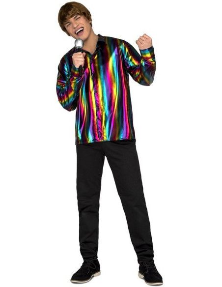 Disfraz o Camisa Disco multicolor para hombre