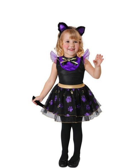 Disfraz de Gatita Viloleta para Niña