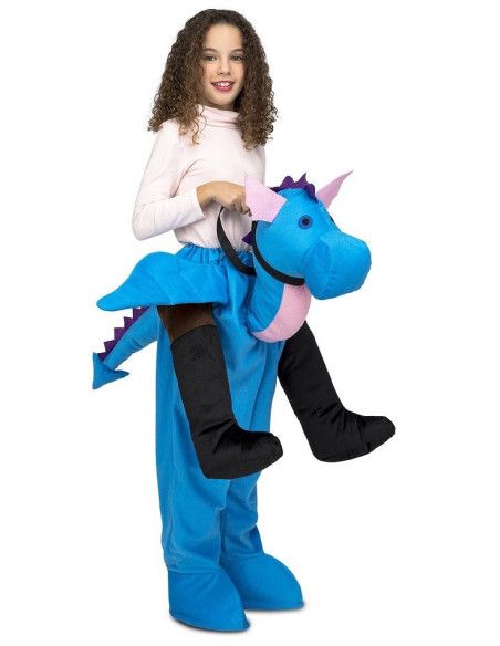 Disfraz de Dragón Azul a Hombros para Niños