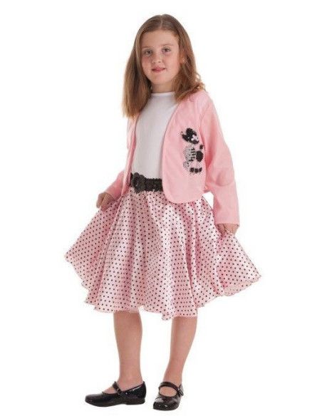 Disfraz de Los Años 50 para Niña - Disfraces para Espectáculos Infantiles - MisterDisfraz.com