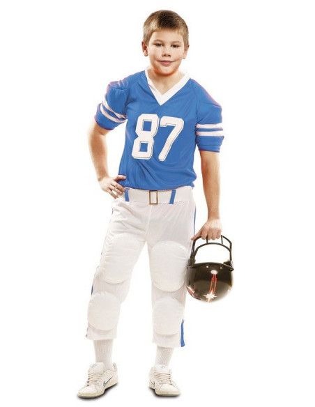 Disfraz de Jugador de Fútbol Americano Azul para niño