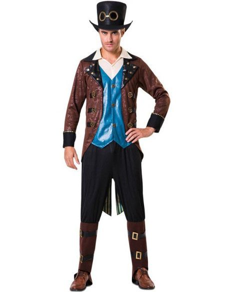 Disfraz de Steampunk con Sombrero para Hombre