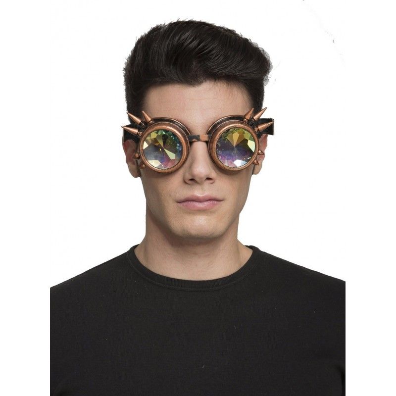 Gafas Steampunk Doradas con Pinchos