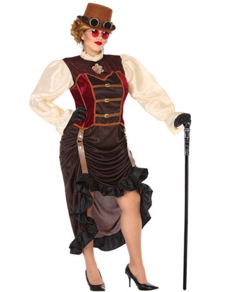 Disfraz Steampunk Marrón para Mujer