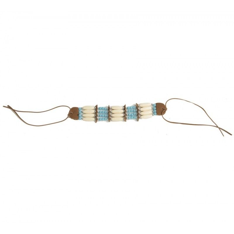 Pulsera de Indio Azul y Blanco