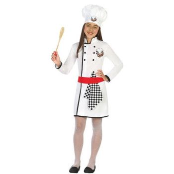 Disfraz de Cocinera Chef para  Niña - Disfraces de Oficios y Profesiones para Niños y Niñas - MisterDisfraz.com