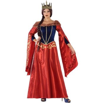 Disfraz de Reina Medieval Rojo para Mujer