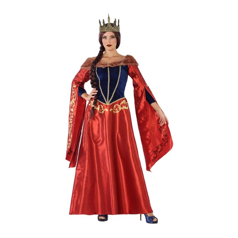 Disfraz de Reina Medieval Rojo para Mujer