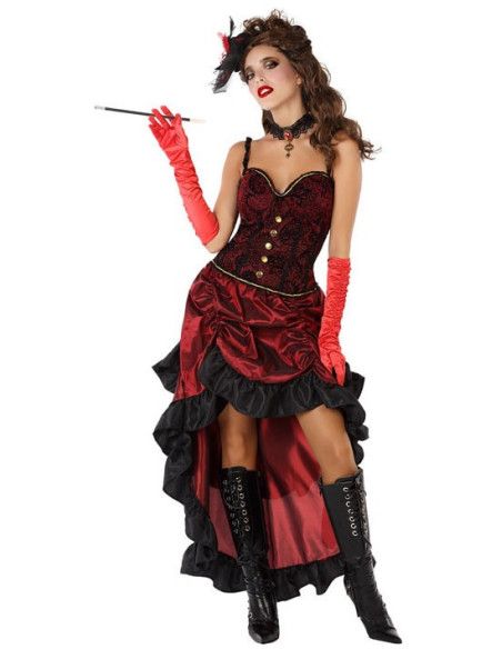 Disfraz de Cabaret Rojo para Mujer