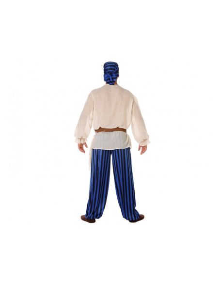 Espalda - Disfraz de Pirata Azul para Hombre