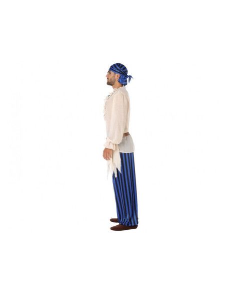 Perfil - Disfraz de Pirata Azul para Hombre