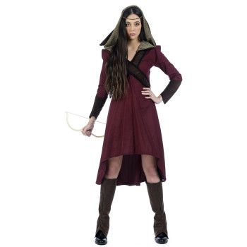 Disfraz de Arquera Medieval Deluxe para Mujer