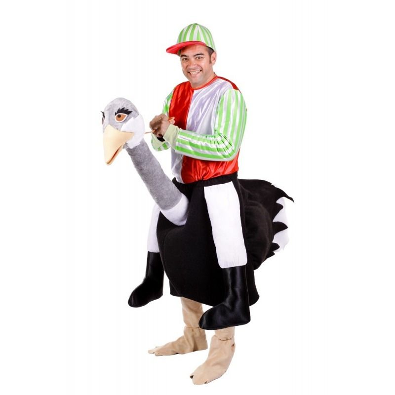 Disfraz de Jockey de Avestruz Adulto - Disfraces Originales, Divertidos y de Cachondeo para dar la nota - MisterDisfraz.com