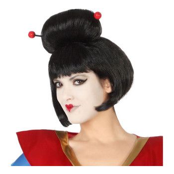 Peluca de Geisha con Moño para Mujer