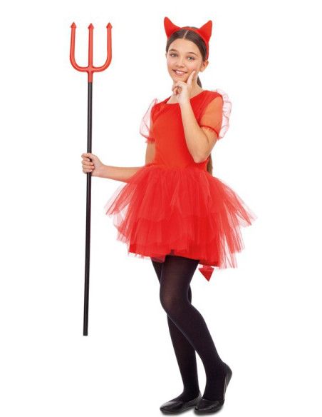 Disfraz de Diablesa Roja con Tutú para Niña