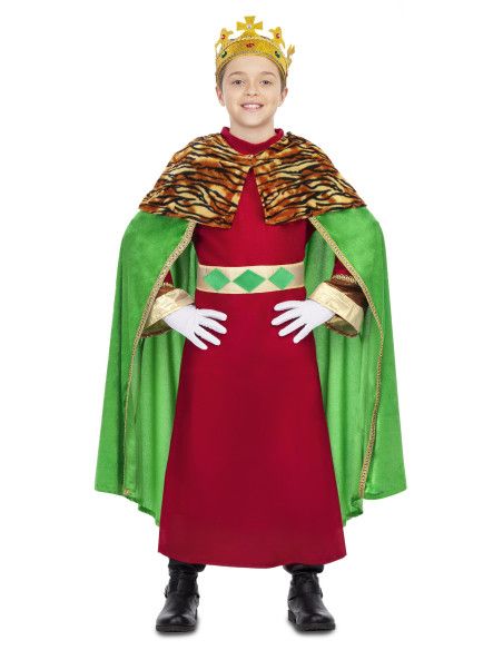 Disfraz de Rey Mago Verde para Niño.