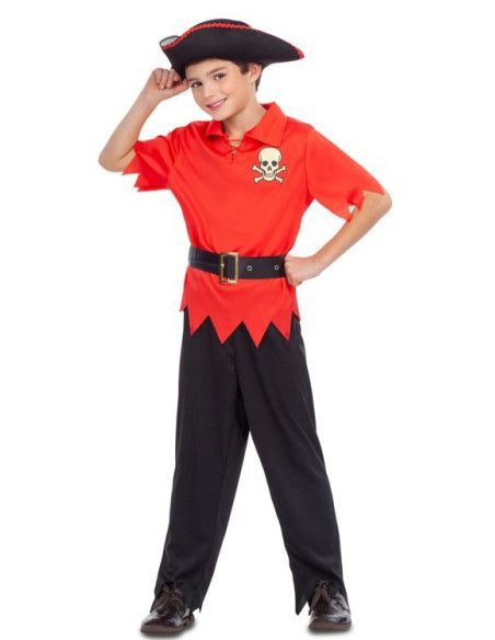 Disfraz de Pirata Rojo para Niño.