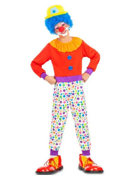 Disfraz de Payaso con Lunares para Niño.