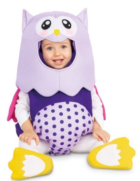 Disfraz de Búho Morado para Bebé.
