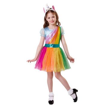 Disfraz de Unicornio Multicolor para Niña