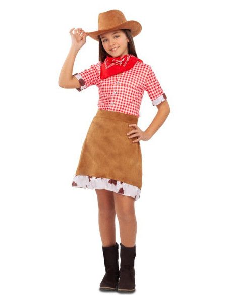 Disfraz de Cowgirl Marrón para Niña.