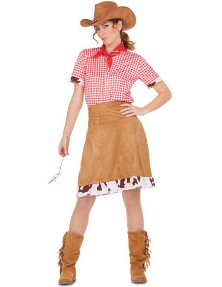 Disfraz de Cowgirl Marrón para Mujer.