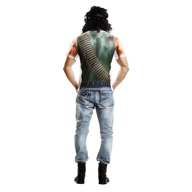 Espalda - Camiseta disfraz Soldado para Hombre.