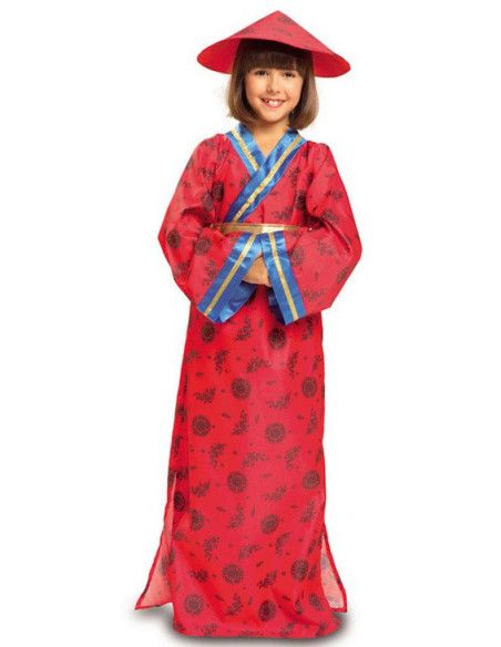 Disfraz de China Roja para niña