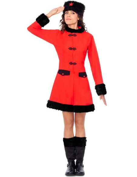 Disfraz de Rusa Rojo para Mujer.