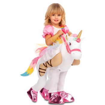 Disfraz de Princesa a Hombros de Unicornio para Niña.