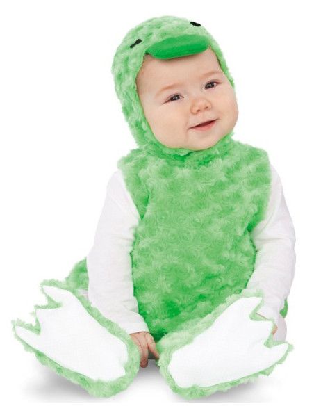 Disfraz de Patito Verde para Bebé.
