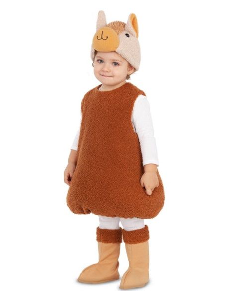 Disfraz de Llama de Peluche para Bebé.