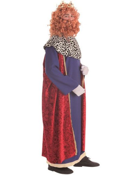 Disfraz de Rey Mago Azul y Rojo para Hombre.