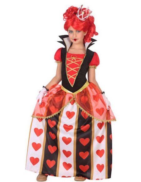 Disfraz de Reina de Corazones para Niña.