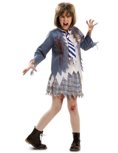 Disfraz de Estudiante Zombie para Niña