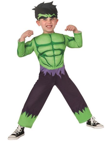 Disfraz de Musculoso Verde para Niño.