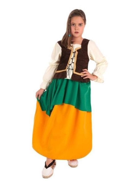 Disfraz de Campesina Medieval Dora para Niña