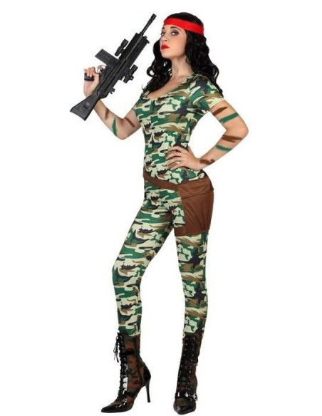Disfraz de Militar Camuflaje Sexy para Mujer - Dsifraces Sexy Militares Mujer - MisterDisfraz.com