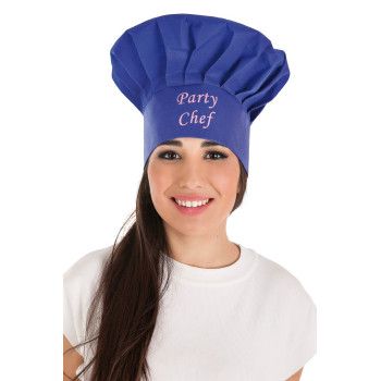 Gorro de Cocinero Azul - Gorros y Sombreros para Disfraces - MisterDisfraz.com