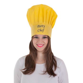 Gorro de Cocinero Amarillo - Gorros y Sombreros para Disfraces - MisterDisfraz.com